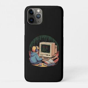 Case-Mate iPhone Case Gamer rétro enfant sur ordinateur Vintage Pixel Ar