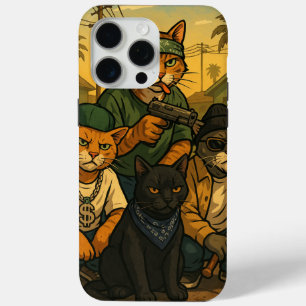 Coque iPhone 15 Pro Max Gang de Chats dans Grove St
