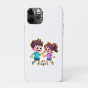 Case-Mate iPhone Case Garçon et fille de dessin animé mignons jouant au