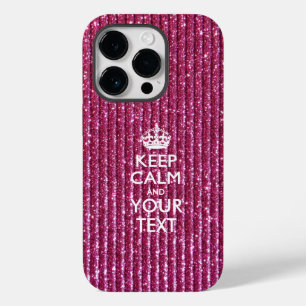 Coque Pour iPhone 14 Pro Garde calme personnalisé ET Votre Texte