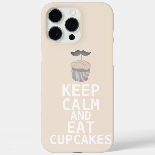 Coques Case-Mate iPhone GARDER CALME et manger Cupcakes changer aqua n'imp (Verso)