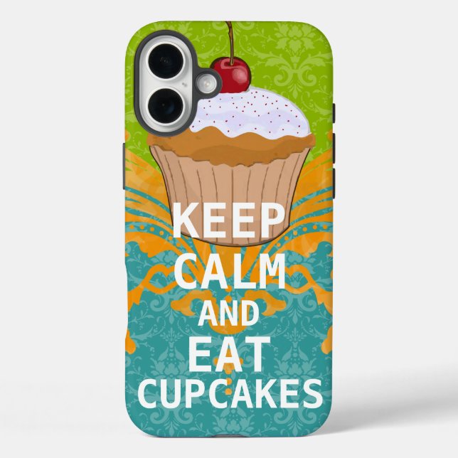 Coques Case-Mate iPhone GARDER CALME et manger Cupcakes changer aqua n'imp (Verso)