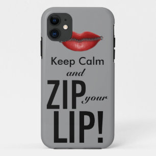 Coques Pour iPhone garder son calme et fermer sa bouche parodie drôle