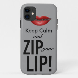 Coques Pour iPhone garder son calme et fermer sa bouche parodie drôle