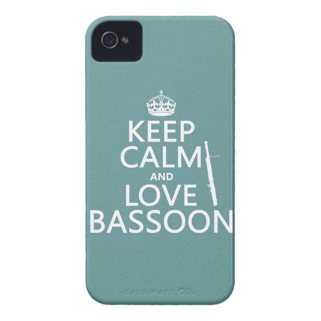 Coques Case-Mate iPhone Gardez le calme et aimez le basson (toute couleur (Dos)