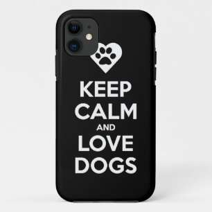 Coque iPhone 11 Gardez le calme et aimez les chiens