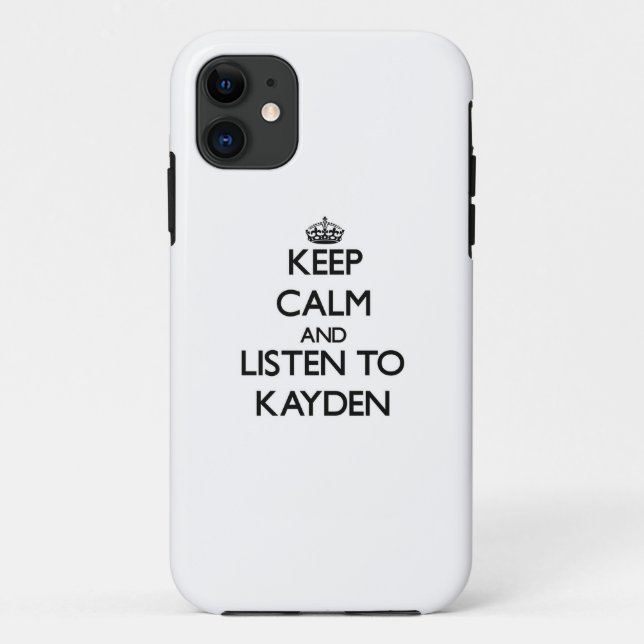 Coques Case-Mate iPhone Gardez le calme et écoutez Kayden (Dos)