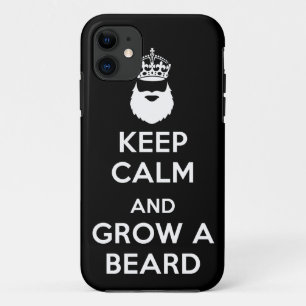 Coque iPhone 11 Gardez le calme et laissez-vous pousser une barbe