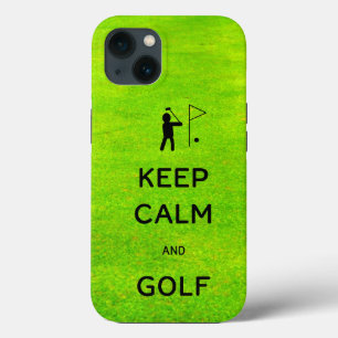 Case-Mate iPhone Case Gardez le calme et le golf avec Putting Green