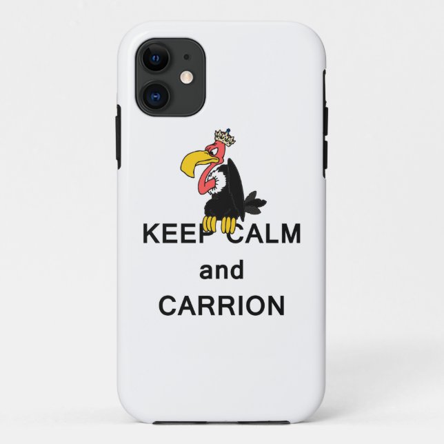 Coques Case-Mate iPhone Gardez le calme et le vautour de charogne (Dos)