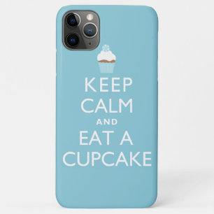 Etui iPhone Case-Mate Gardez le calme et mangez un petit gâteau {bleu}