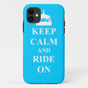 Case-Mate iPhone Case Gardez le calme et montez sur (bleu-clair)