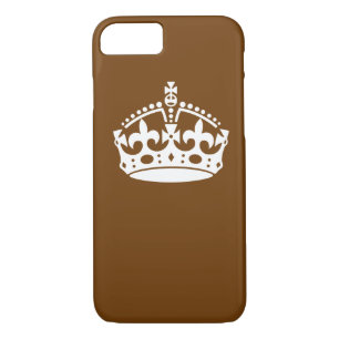 Etui iPhone Case-Mate Gardez le calme sur la décoration Brown