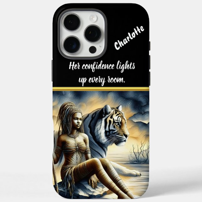 Coques Case-Mate iPhone Gardien au bord de la rivière avec un tigre (Verso)
