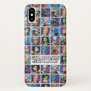 Coque iPhone X Gardiens de la Galaxie   Grille d'équipage