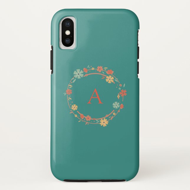 Coques Case-Mate iPhone Garland floral moderne personnalisé (Dos)