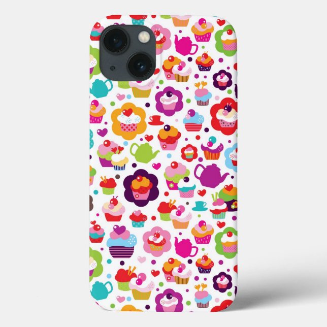 Coques Case-Mate iPhone Gâteau de tasse et pot mignons de thé (Verso)