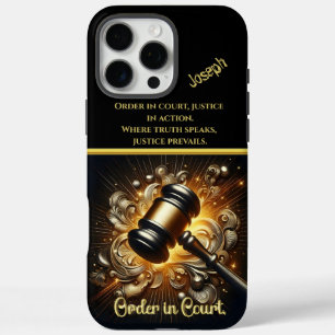 Coques iPhone 16 Pro Max Gavel of Justice en attente d'une ordonnance de la