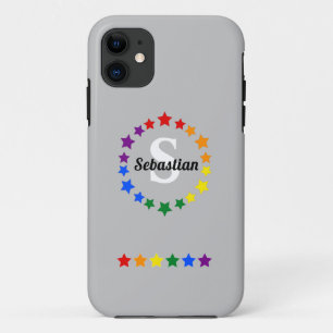Case-Mate iPhone Case Gay pride LGBT contemporain Stars Monogramme & Nom