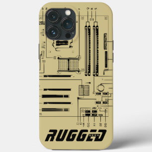 Case-Mate iPhone Case geek en or et noir RUGGED Motherboard Tech
