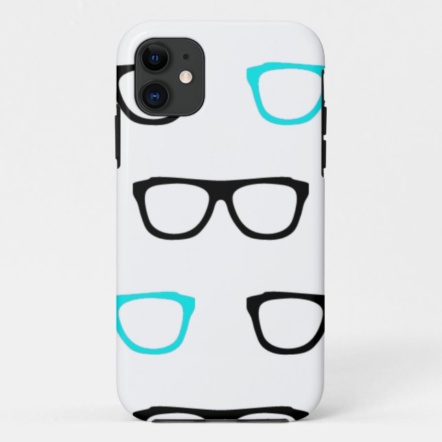 Coques Case-Mate iPhone geek lunettes bleu geek (Dos)