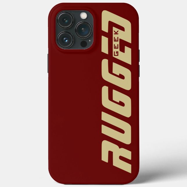 Coques Case-Mate iPhone geek rouge et or RUGGED (Verso)