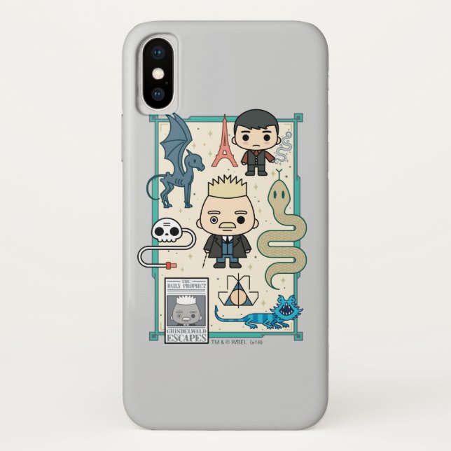 Coques Case-Mate iPhone GELLERT GRINDELWALD™ et dessin sur os (Dos)