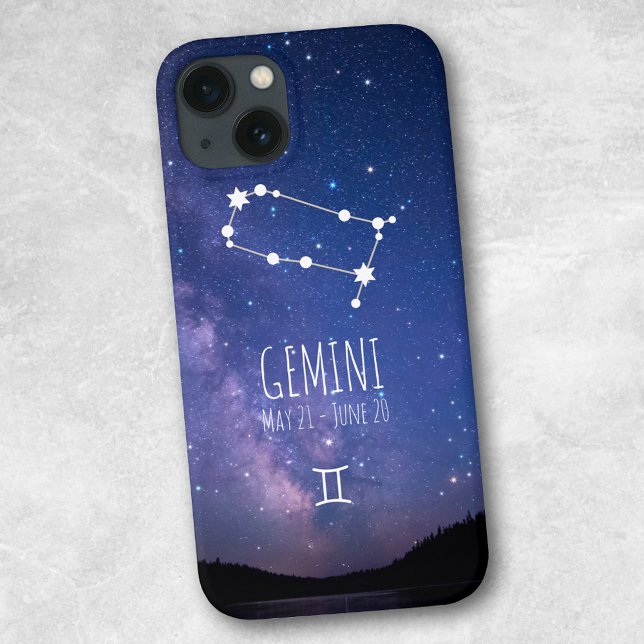 Coques Case-Mate iPhone Gemini | Constellation Zodiaque personnalisée (Créateur téléchargé)