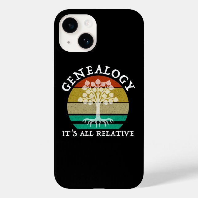 Coques Case-Mate iPhone Généalogie - Tout est relatif (Verso)