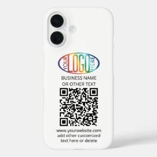 Coque Pour iPhone 16 Générateur de code QR & Logo d'entreprise Minimali