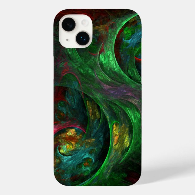 Coques Case-Mate iPhone Genesis Green Art Abstrait (Verso)