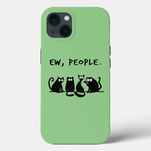 Coques Case-Mate iPhone Gens Drôles Chats Noirs Meowy (Verso)