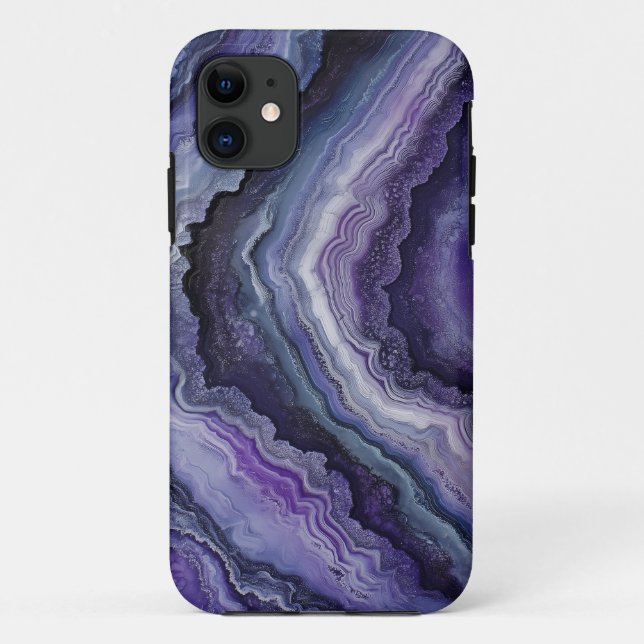 Coques Case-Mate iPhone Géode Améthyste - Fluide Pour (Dos)