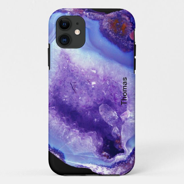 Coques Case-Mate iPhone Geode pourpre et bleu (Dos)