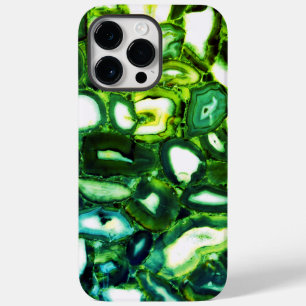 Coque Pour Pour iPhone 14 Pro Max Géode vert Abstrait, pierre verte