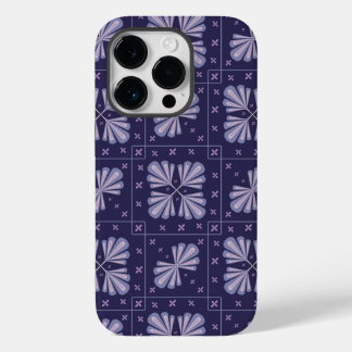 Coque Pour iPhone 14 Pro Geometric Flower Petals Abstract Repeat Pattern