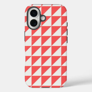Coque Pour iPhone 16 Geometric Red And Off-White Triangles Phone Case