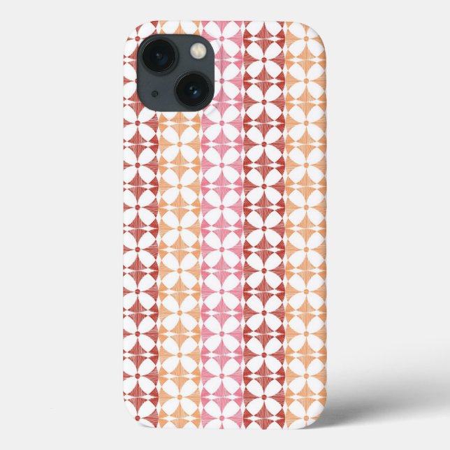 Coques Case-Mate iPhone Géometric red ikat stripes pattern (Verso)