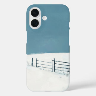 Coque Pour iPhone 16 Géométrie de champ de neige