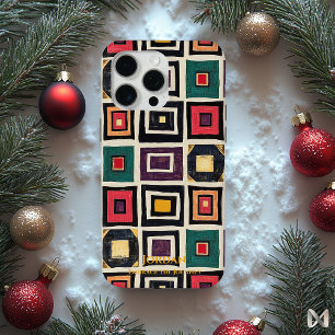 Coque iPhone 15 Pro Max Géométrie Ndebele - Fusion culturelle artistique