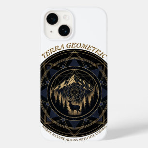 Coque Pour iPhone 14 Géométrie sacrée Fusion Nature • Montagnes et Forê