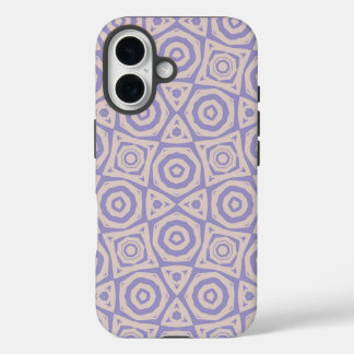 Coque Pour iPhone 16 Géométrique Abstrait Violet et Crème