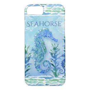 Coques Pour iPhone Géométrique moderne de plage d'océan d'hippocampe