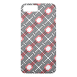 Coque Case-Mate Pour iPhone Géométrique rouge et blanc noir