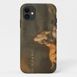Coques Pour iPhone George Stubbs- Freeman avec une daine et un chien