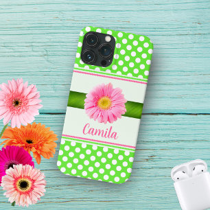 Case-Mate iPhone Case Gerber Rose Daisy Avec Pois