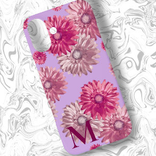 Coques iPhone 16 Plus Gerbera rose Fleurs marguerites sur Lavender Flora