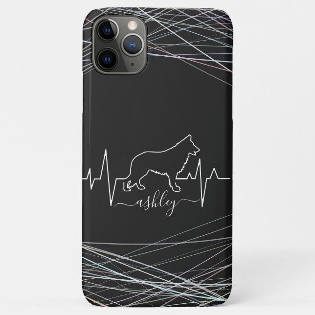 Coques Case-Mate iPhone German Shepherd est le chien minimal Cool Heartbea (Dos)