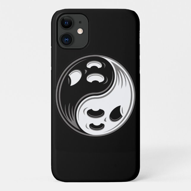 Coques Case-Mate iPhone Ghost Yin Yang Noir et blanc (Dos)