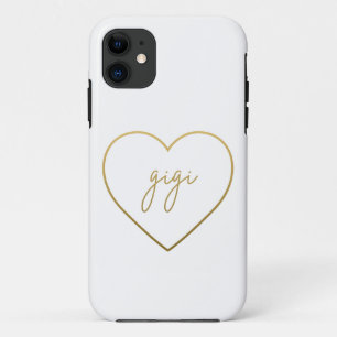 Case-Mate iPhone Case Gigi Elegant Golden Gradient Heart Grandma Cadeau